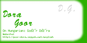 dora goor business card